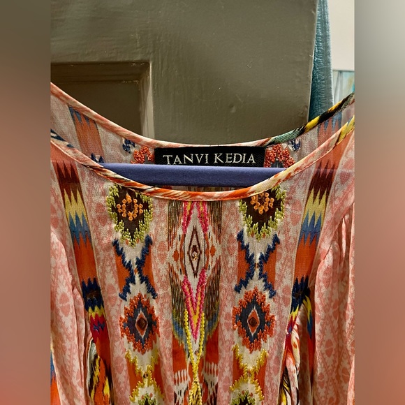 TANVI KEDIA Aztec print beaded blouse - Picture 4 of 4
